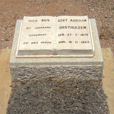 OOSTHUIZEN Gert Adriaan 1876-1953