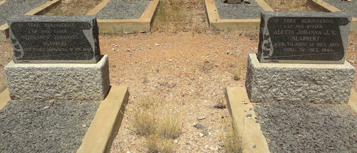 SLABBERT Stephanus Johannes 1925-1978 &amp; Aletta Johanna J.S. VILJOEN 1870-1930
