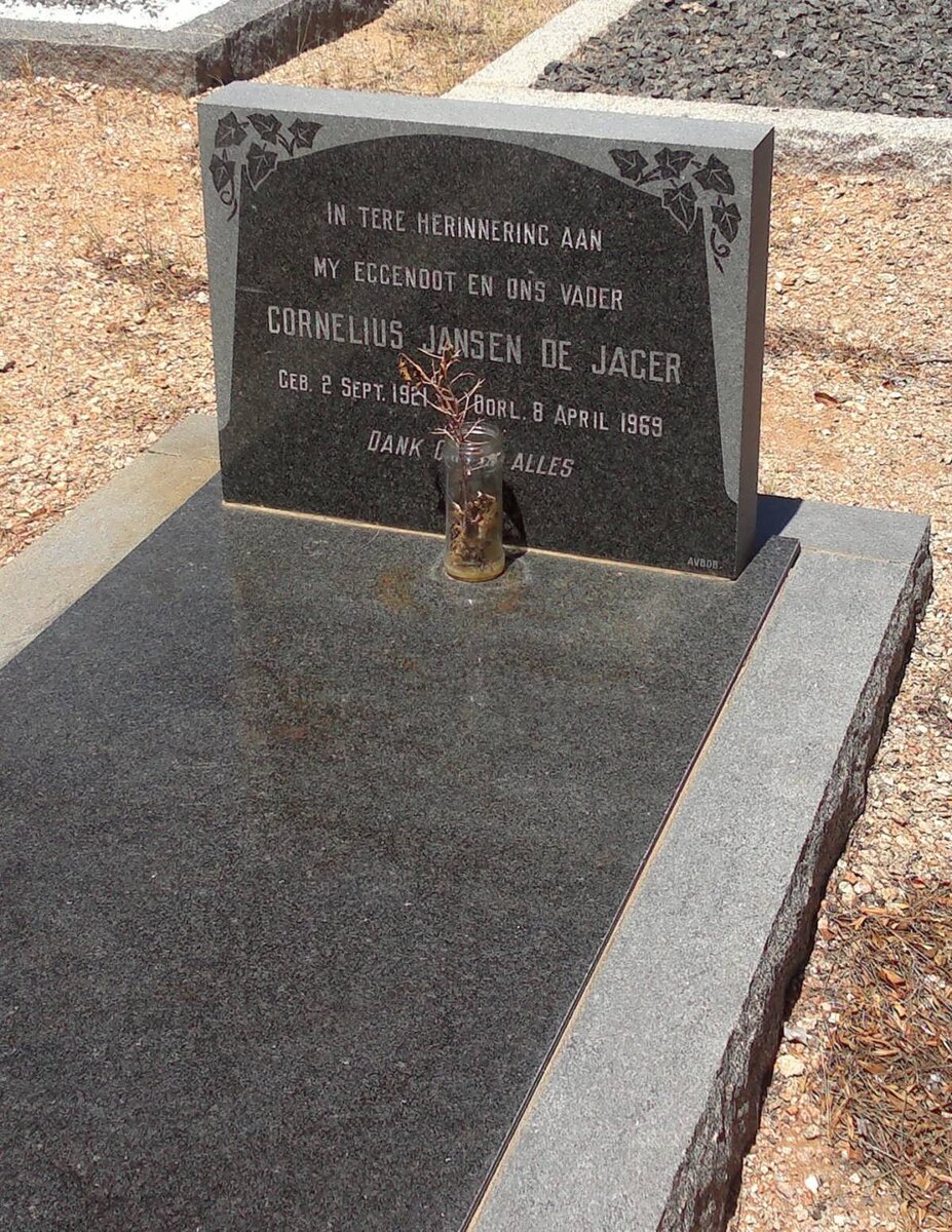 JAGER Cornelius Jansen, de 1921-1969