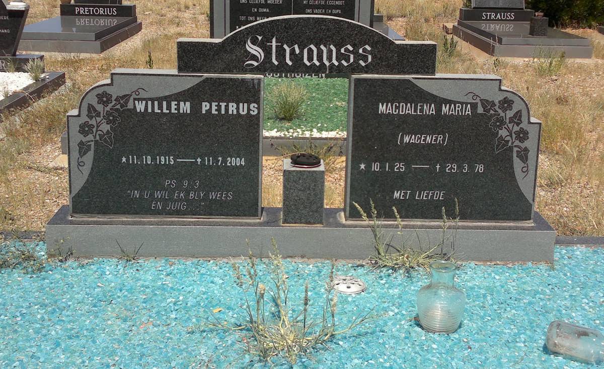 STRAUSS Willem Petrus 1915-2004 &amp; Magdalena Maria WAGENER 1925- 1978