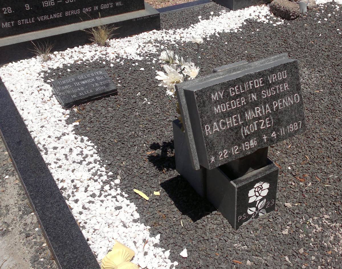 PENNO Rachel Maria nee KOTZE 1946-1987