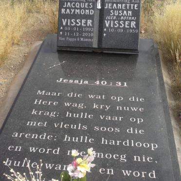 VISSER Jeanette Susan nee BOTHA 1959- :: VISSER Jacques Raymond 1992-2010