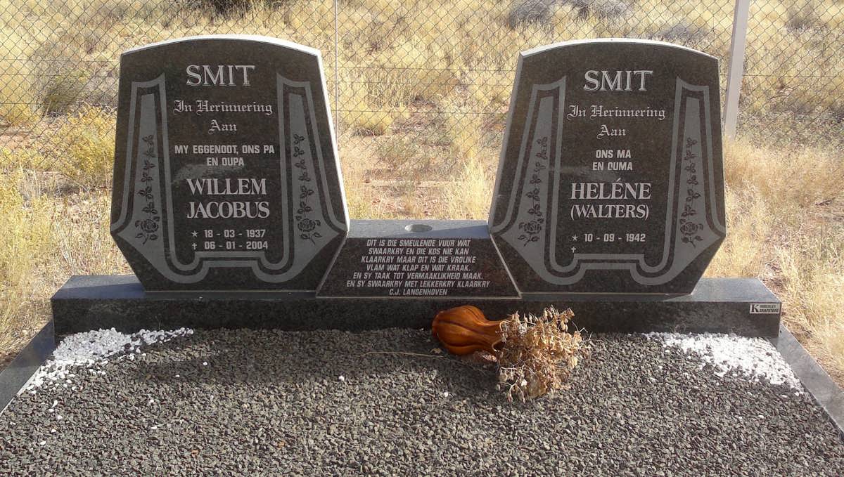 SMIT Willem Jacobus 1937-2004 &amp; Helene WALTERS 1942-