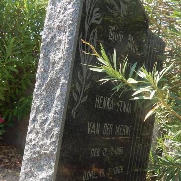 MERWE Henna-Fenna, van der 192?-196?