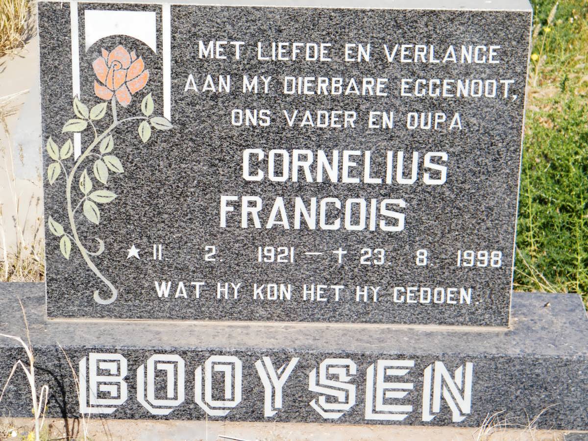 BOOYSEN Cornelius Francois 1921-1998