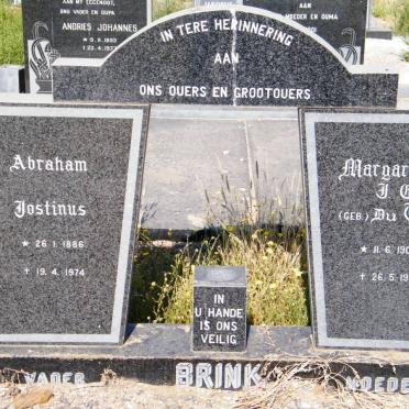 BRINK Abraham Jostinus 1886-1974 &amp; Margaretha J.E. DU TOIT 1904-1994