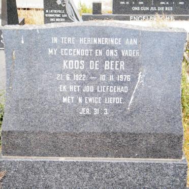 BEER Koos, de 1922-1976