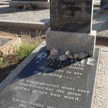 BASSON Jan Willem 1922-1967 &amp; Driekie 1929-2008