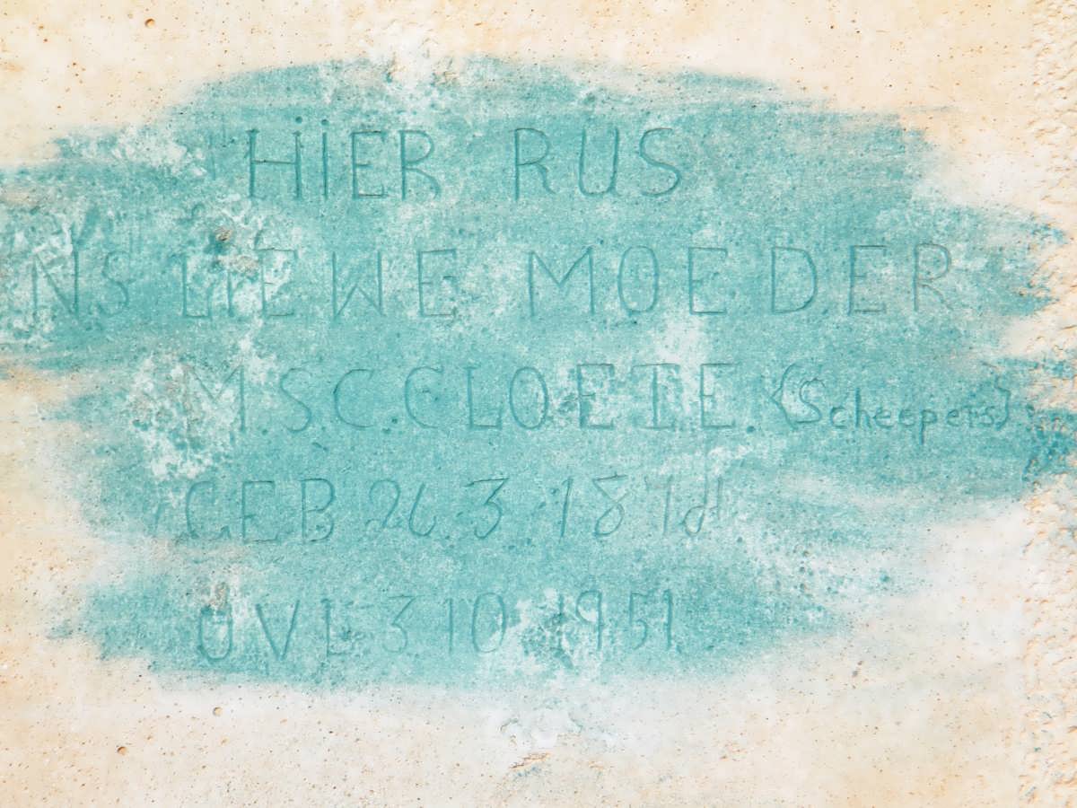 CLOETE M.S.C. nee SCHEEPERS 187?-1951