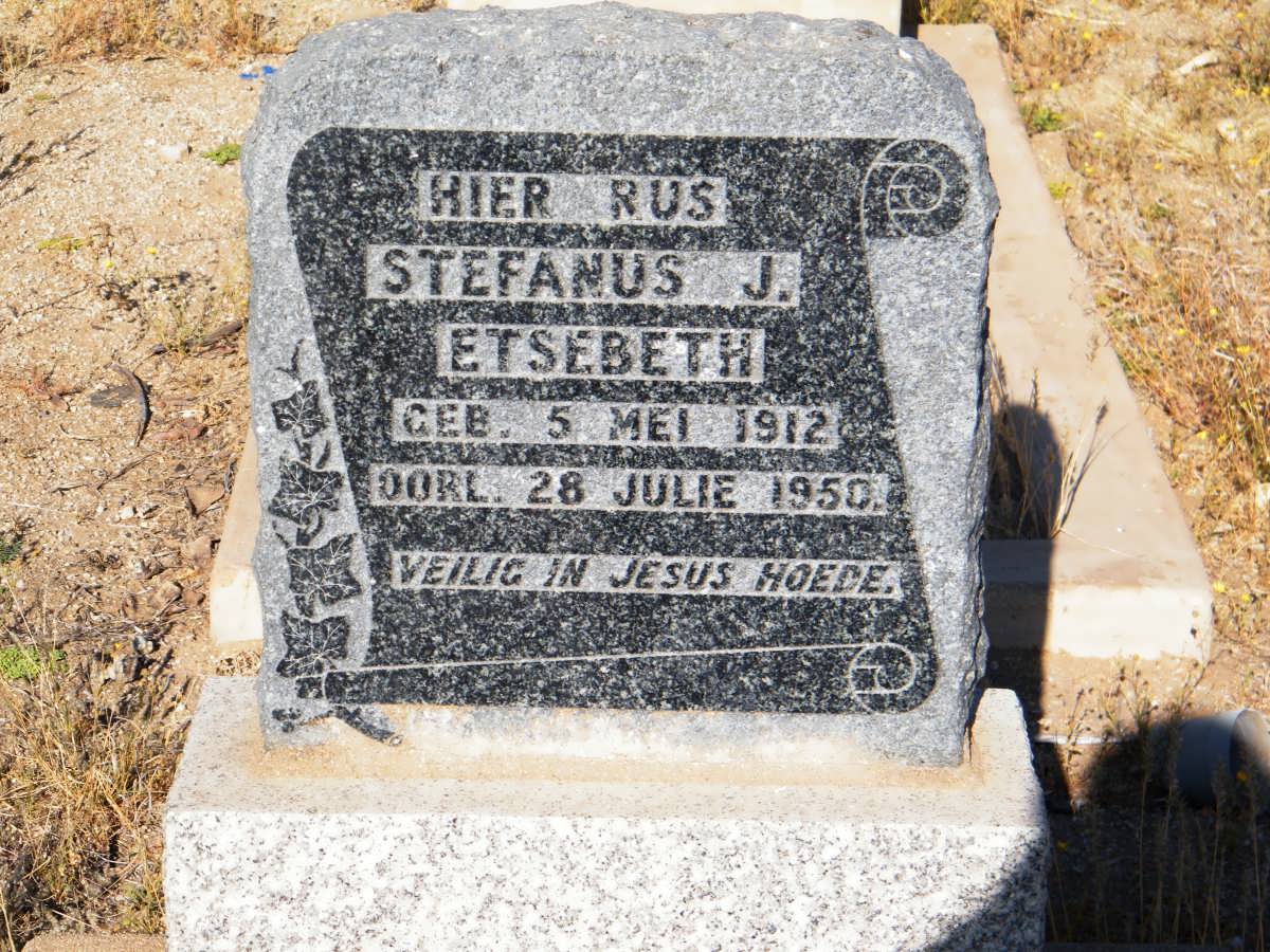 ETSEBETH Stefanus J. 1912-1950