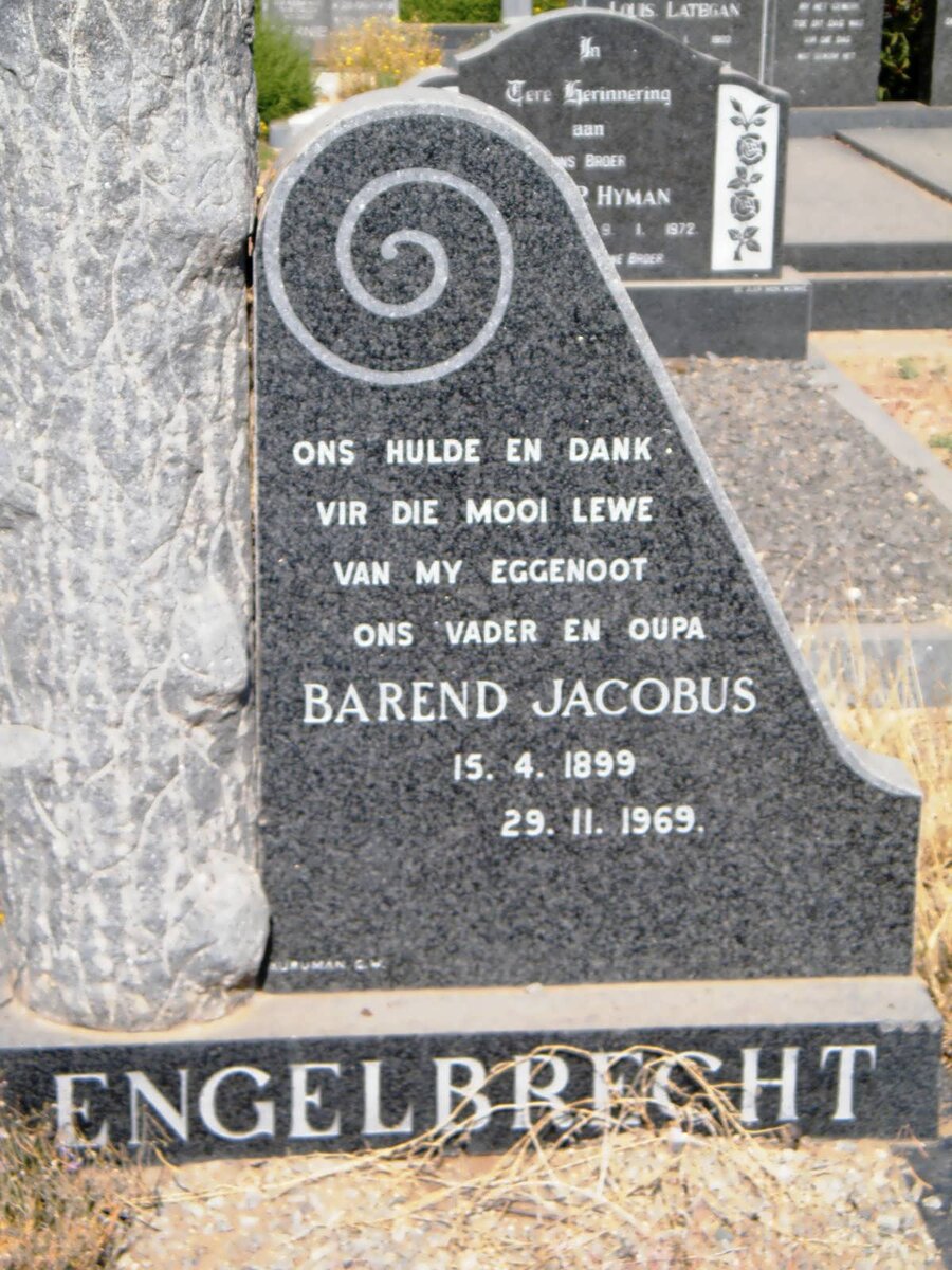 ENGELBRECHT Barend Jacobus 1899-1969