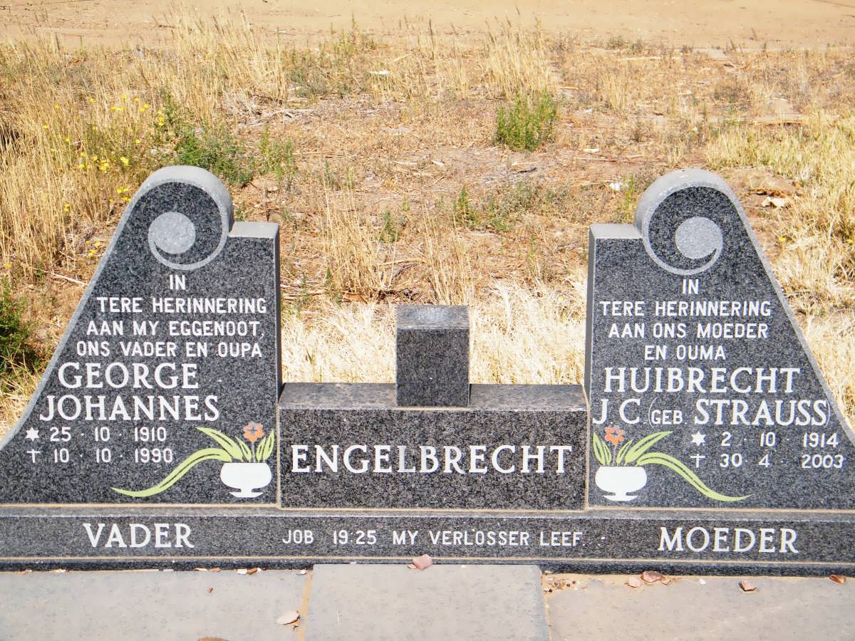 ENGELBRECHT George Johannes 1910-1990 &amp; Huibrecht J.C. STRAUSS 1914-2003