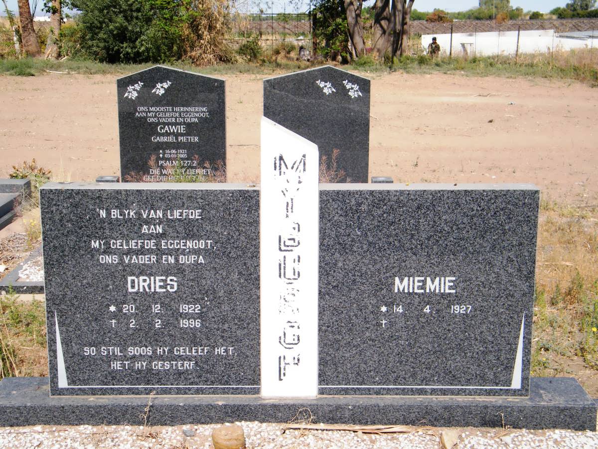 MYBURGH Dries 1922-1996 &amp; Miemie 1927-