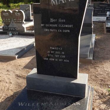 MANS Willem Adriaan 1900-1974