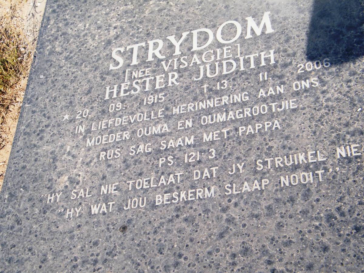 STRYDOM Hester Judith nee VISAGIE 1915-2006