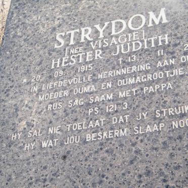 STRYDOM Willem Abraham 1914-1973 &amp; Hester Judith VISAGIE 1915-2006 
