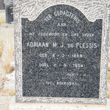 PLESSIS Adriaan M.J., du 1884-1954