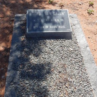 DALEN Gerda, van 1974-1974