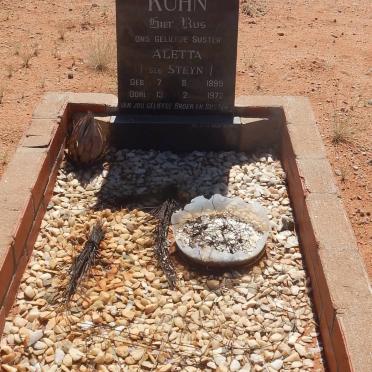 KUHN Aletta nee STEYN 1899-1972