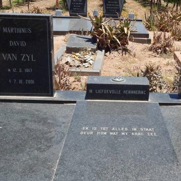 ZYL Marthinus David, van 1917-2001 &amp; Daniëlina Jacoba 1922-1984