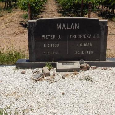 MALAN Pieter J. 1880-1966 &amp; Fredrieka J.C. 1868-1968