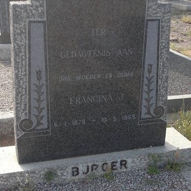 BURGER Francina J. 1878-1965