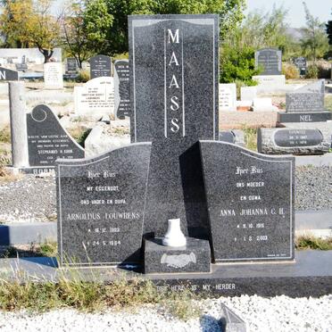 MAASS Arnoldus Louwrens 1903-1984 &amp; Anna Johanna C.H. 1915-2003