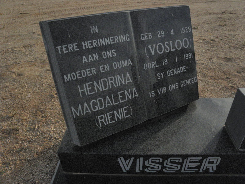 VISSER Hendrina Magdalena nee VOSLOO 1929-1991