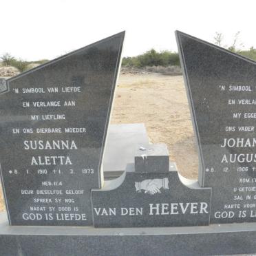 HEEVER Johannes Augustus, van den 1906-1986 &amp; Susanna Aletta 1910-1973