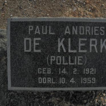 KLERK Paul Andries, de 1921-1959