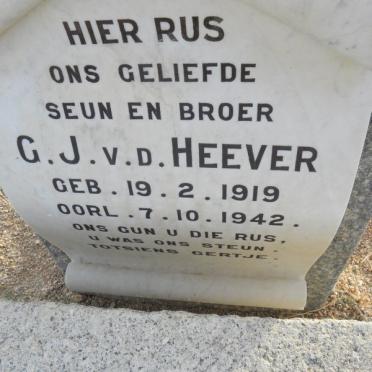 HEEVER G.J., v.d. 1919-1942