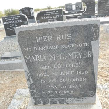 MEYER Maria M.C. nee COETZEE -1958