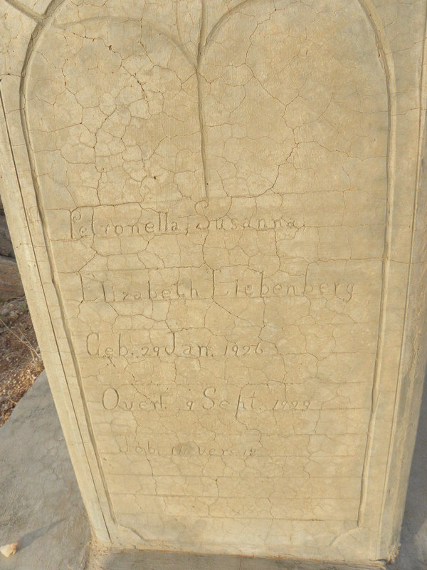 LIEBENBERG Petronella Susanna Elizabeth 1926-1929