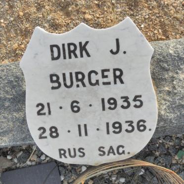 BURGER Dirk J. 1935-1936