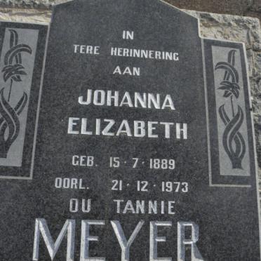 MEYER Johanna Elizabeth 1889-1973