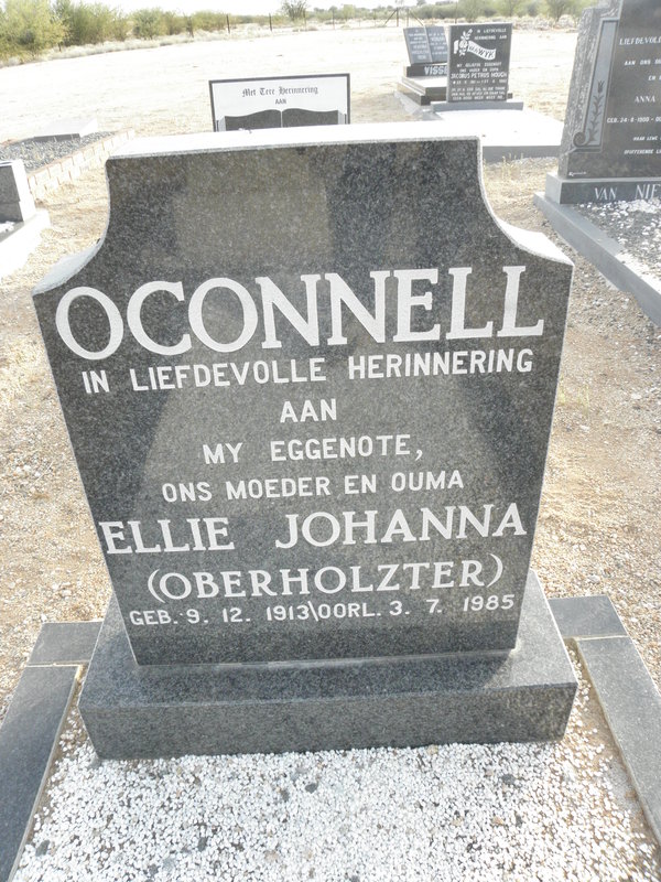 O'CONNELL Ellie Johanna nee OBERHOLZTER 1913-1985