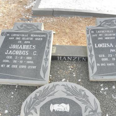 HANZEN Johannes Jacobus C. 1901-1986 &amp; Louisa Aletta NOLTE 1903-1973