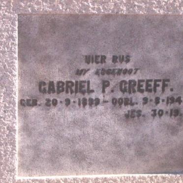 GREEFF Gabriel P. 1889-1949