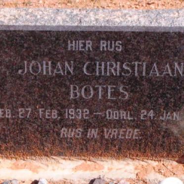 BOTES Johan Christiaan 1932-1964