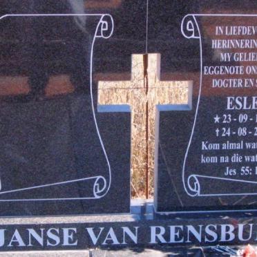 RENSBURG Eslé, Janse van 1961-2010