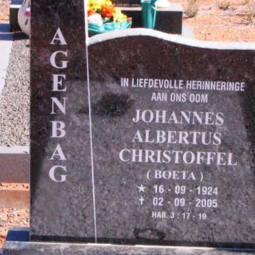 AGENBAG Johannes Albertus Christoffel 1924-2005