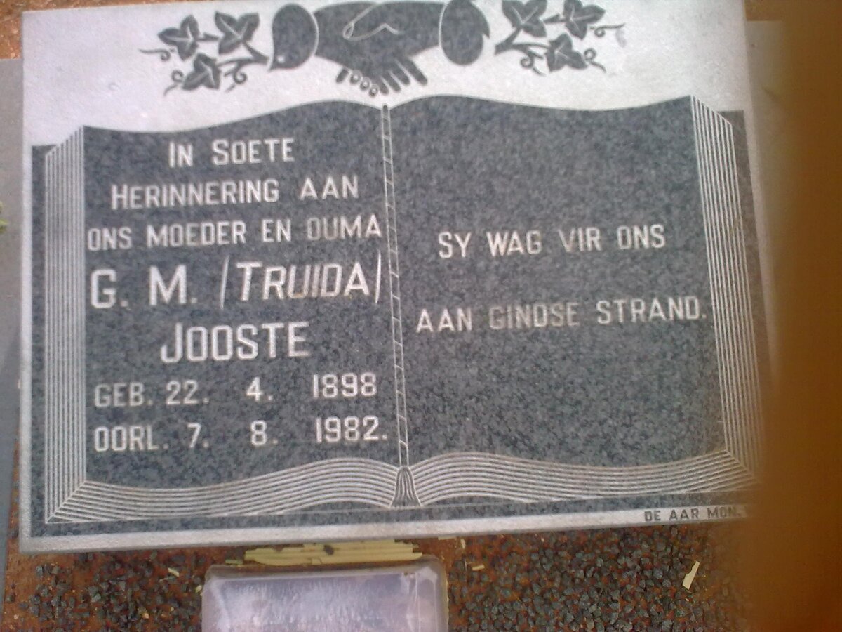 JOOSTE G.M. 1898-1982