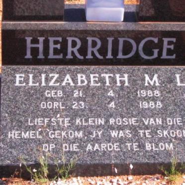 HERRIDGE  Elizabeth M.L. 1988-1988