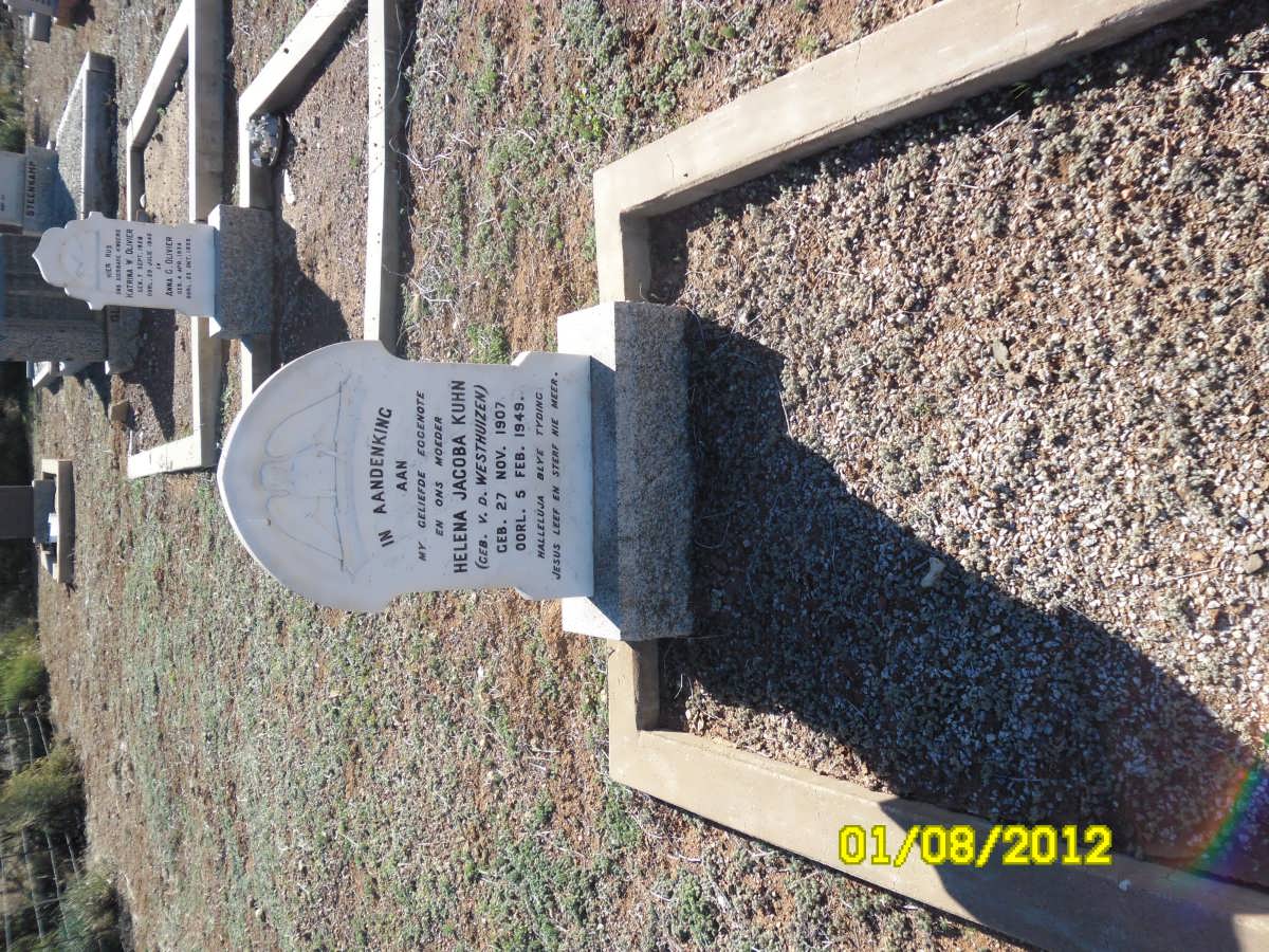 KUHN Helena Jacoba nee V.D. WESTHUIZEN 1907-1949