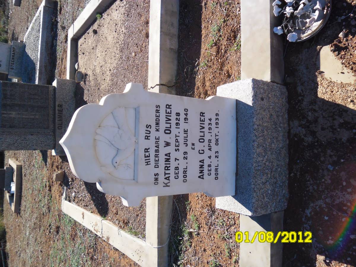 OLIVIER Katrina W. 1928-1940 :: OLIVIER Anna G. 1934-1939