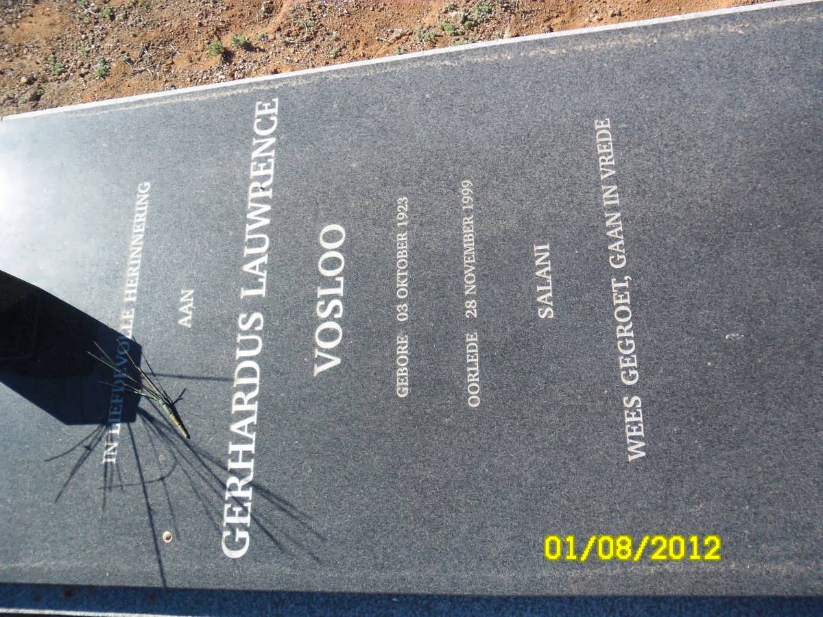 VOSLOO Gerhardus Lauwrence 1923-1999
