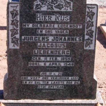 LIEBENBERG Jurgens Johannes Jacobus 1855-1948