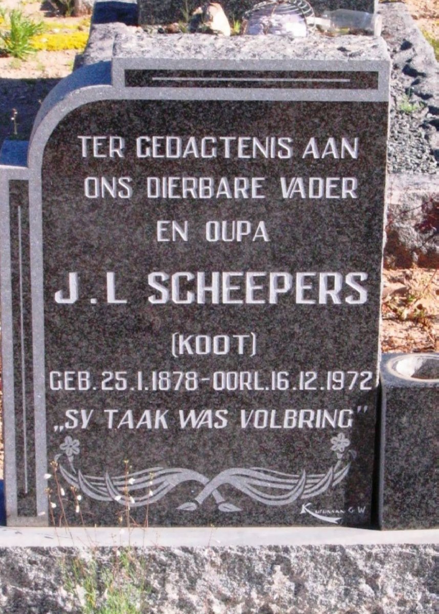 SCHEEPERS J.L. 1878-1972