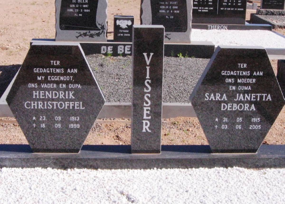 VISSER Hendrik Christoffel 1913-1999 &amp; Sara Janetta Debora 1915-2005