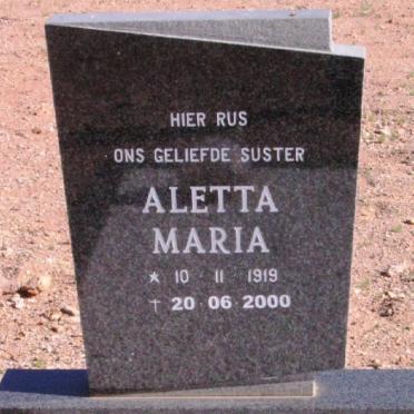 BEER Aletta Maria, de 1919-2000